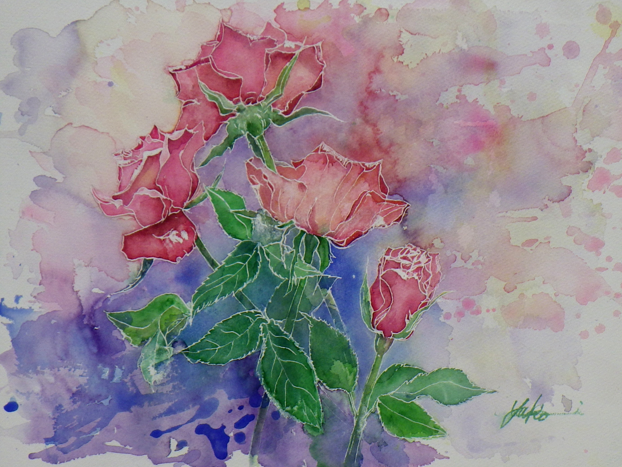 火曜コース会員作品　女性Ｆさん　水彩